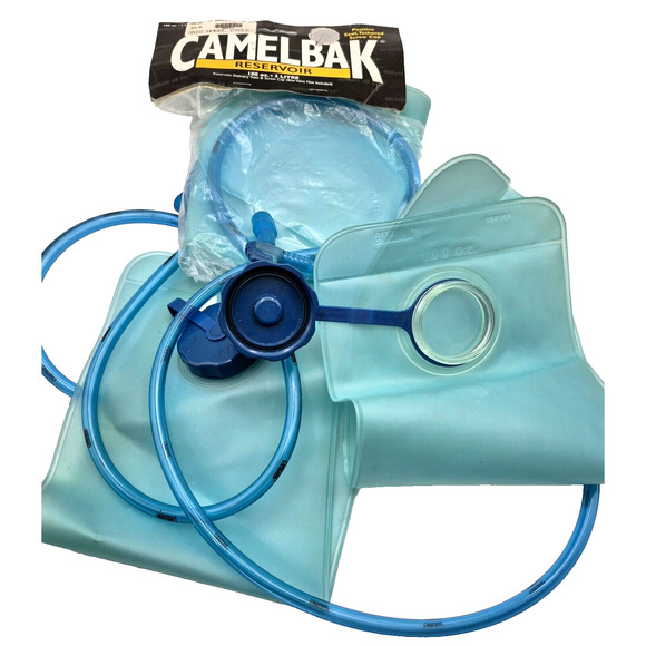 CamelBak 100oz 3 Liter Blue Reservoir Bladder LOT of 3 Tethered Screw Cap Unused - Picture 2 of 9